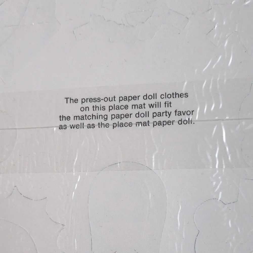 NEW Vtg 70s Hallmark Paper Doll Punch‎ Out Activity Birthday Placemats